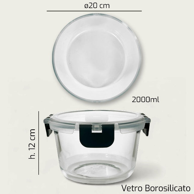 Frigo Box Vetro Tondo Cm.19X12H Arca