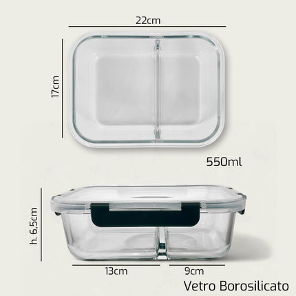 Frigo Box Vetro Rett.Re Cm.22X16X6H Arca