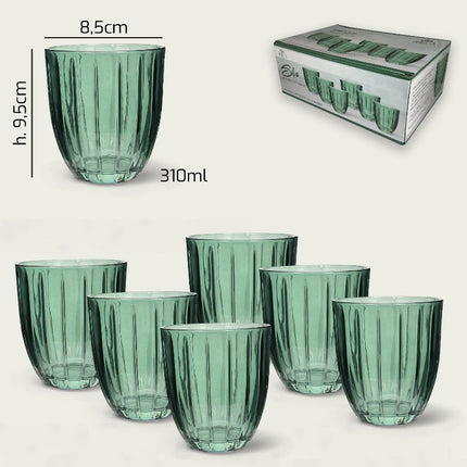 Bicchieri Silis Conf. 6 Pz. Cl.31 Verde Arca