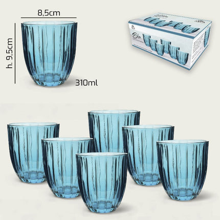 Bicchieri Silis Conf. 6 Pz. Cl.31 Blu Arca