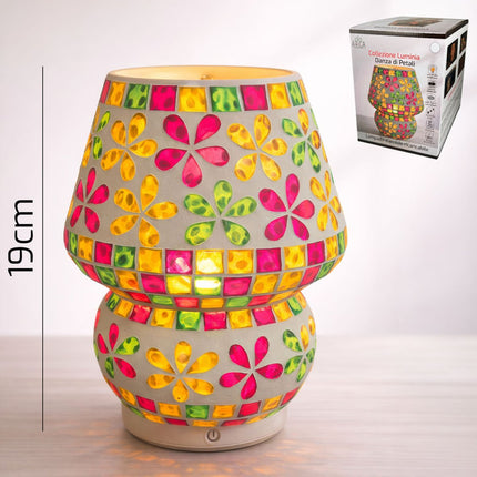 Luminìa Lampada da Tavolo LED Ricaricabile – 3 Intensità di Luce, USB Type‑C, Batteria 2600 mAh, 15 x 15 x 19 cm, IP20 per Interni Danza di Petali Arca