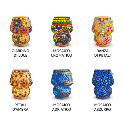 Luminìa Lampada da Tavolo LED Ricaricabile – 3 Intensità di Luce, USB Type‑C, Batteria 2600 mAh, 15 x 15 x 19 cm, IP20 per Interni Arca