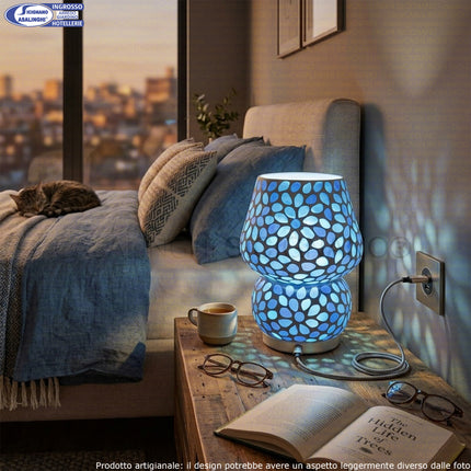 Luminìa Lampada da Tavolo LED Ricaricabile – 3 Intensità di Luce, USB Type‑C, Batteria 2600 mAh, 15 x 15 x 19 cm, IP20 per Interni Arca