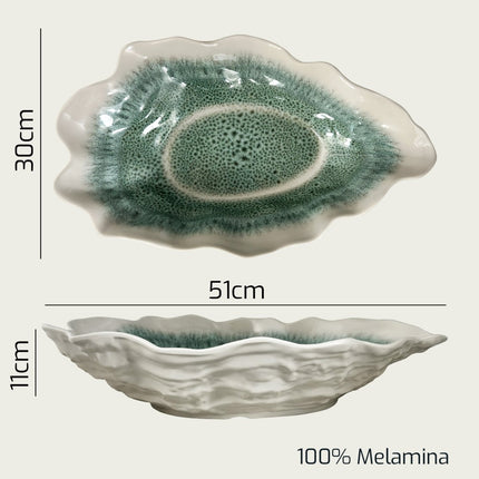 Arca Insalatiera Foglia in Melamina 51x30x11h cm Verde Arca