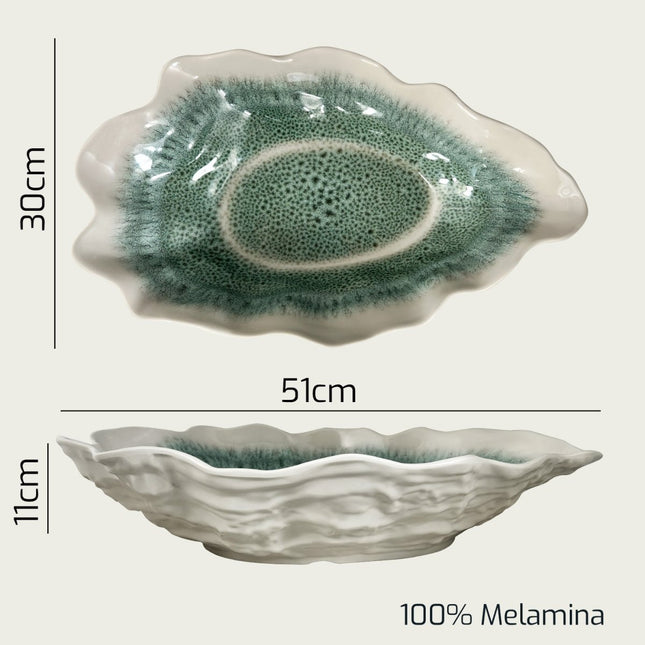 Arca Insalatiera Foglia in Melamina 51x30x11h cm Verde Arca