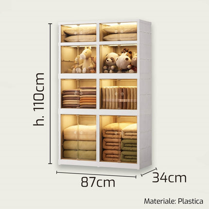 Scarpiera in Plastica Bianca – Scegli la Misura Perfetta per le Tue Esigenze! 87 x 35 x 109h cm Arca