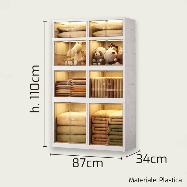 Scarpiera in Plastica Bianca – Scegli la Misura Perfetta per le Tue Esigenze! 87 x 35 x 109h cm Arca