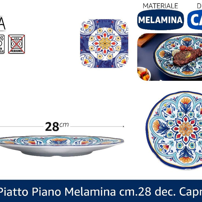 Arca PIATTO PIANO MELAMINA CM.28 DEC. CAPRI Arca