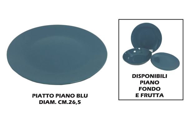 Arca PIATTO CERAMICA PIANO CM.26 BLU Arca