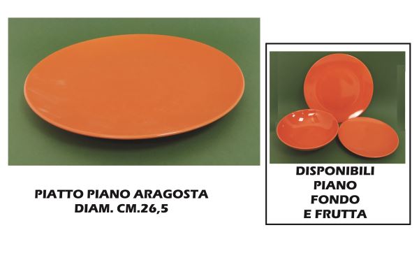 PIATTO CERAMICA PIANO CM.26 ARAGOSTA Arca