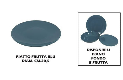 PIATTO CERAMICA FRUTTA CM.20 BLU Arca