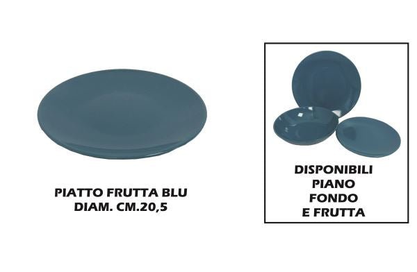 PIATTO CERAMICA FRUTTA CM.20 BLU Arca