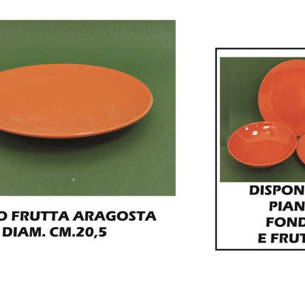 PIATTO CERAMICA FRUTTA CM.20 ARAGOSTA Arca