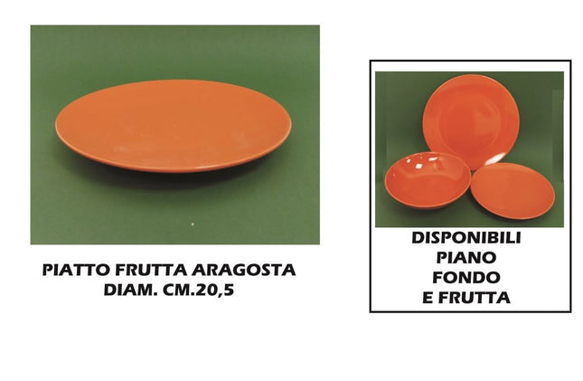 PIATTO CERAMICA FRUTTA CM.20 ARAGOSTA Arca