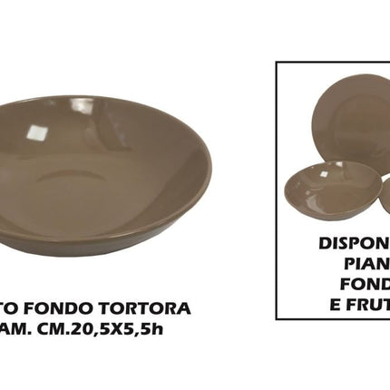 PIATTO CERAMICA FONDO CM.21 TORTORA Arca