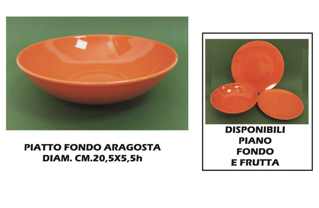 PIATTO CERAMICA FONDO CM.21 ARAGOSTA Arca