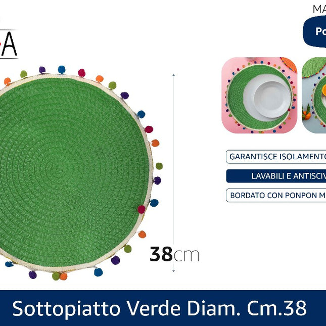 Arca SOTTOPIATTO VERDE DIAM. CM.38 Arca
