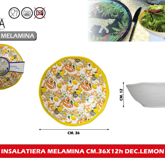 Arca Insalatiera Melamina Cm.36X12H Dec.Lemon Arca