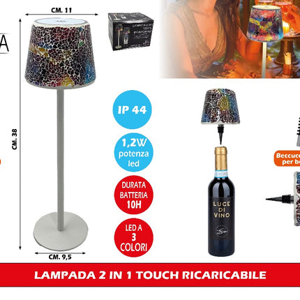 Arca LAMPADA 2 IN 1 TOUCH RICARICABILE Arca