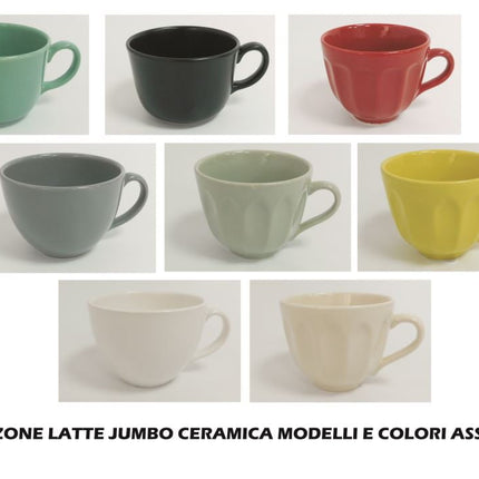 Arca Tazzone Latte Jumbo Ceramica Mod. E Col. Ass. Arca