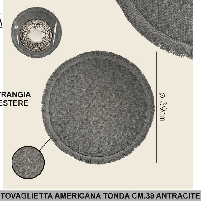 Arca TOVAGLIETTA AMERICANA TONDA CM.39 ANTRACITE Arca