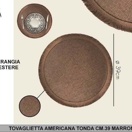 Arca TOVAGLIETTA AMERICANA TONDA CM.39 MARRONE Arca