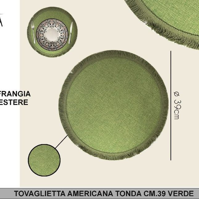 Arca TOVAGLIETTA AMERICANA TONDA CM.39 VERDE Arca