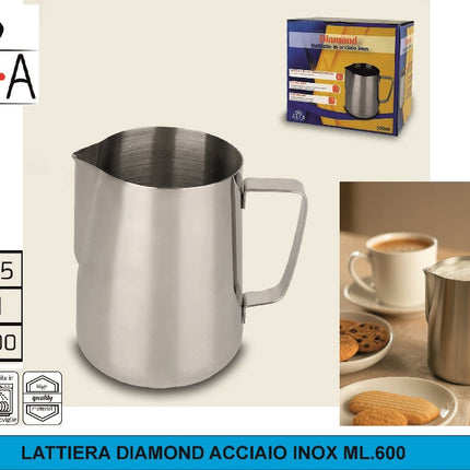 Arca LATTIERA DIAMOND ACCIAIO INOX ML.600 Arca