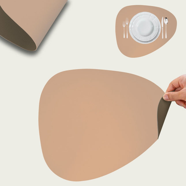 Sottopiatto in Similpelle 45x37 cm – Eleganza e Protezione per la Tua Tavola! Tortora Rosa Arca