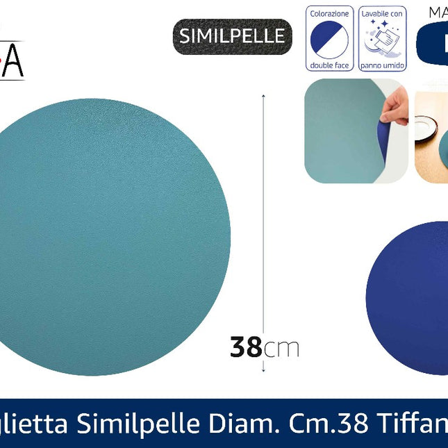 Arca TOVAGLIETTA SIMILPELLE DIAM. CM.38 TIFFANY+BLU Arca