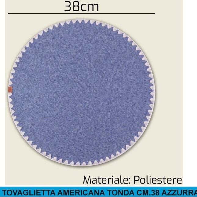 Arca TOVAGLIETTA AMERICANA TONDA CM.38 POLIESTERE AZZURRA Arca
