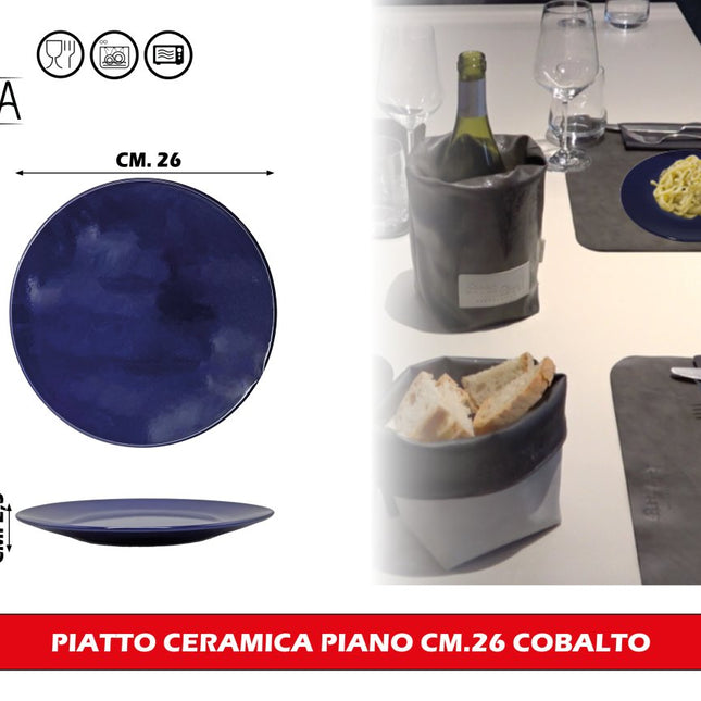 Arca Piatto Piano Cm.26 Cobalto Arca