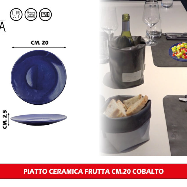Arca Piatto Dessert Cm.20 Cobalto Arca