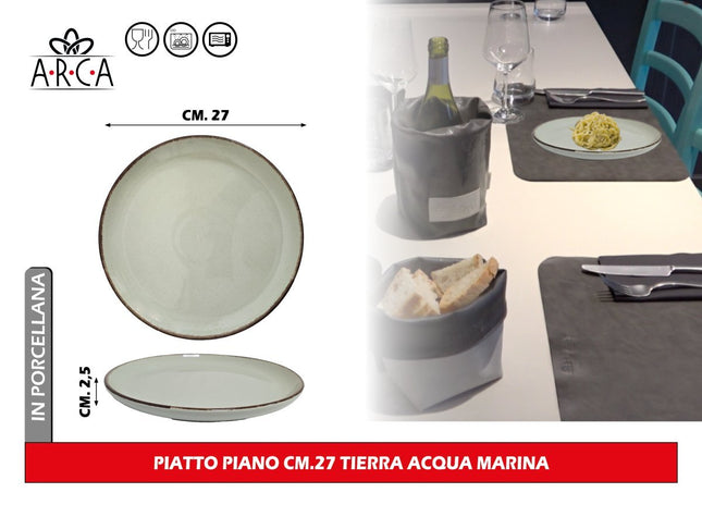 Piatto Piano Cm.27 Tierra Acqua Marina Arca