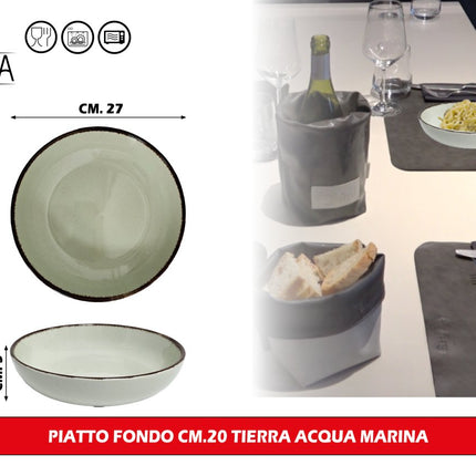 Piatto Fondo Cm.20 Tierra Acqua Marina Arca