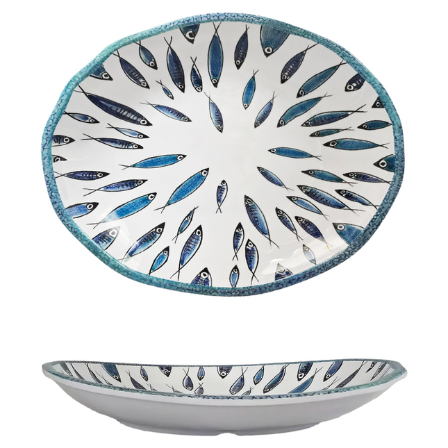 Arca Vassoio Ovale in Melamina Fish - 28x23x5 cm Arca