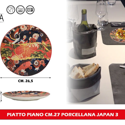 Arca Piatto Piano Cm.27 Porcellana Japan 3 Arca