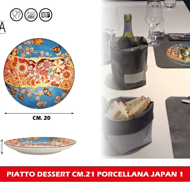 Arca Piatto Dessert Cm.21 Porcellana Japan 1 Arca