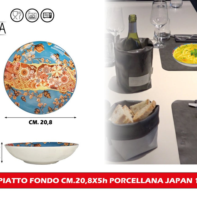 Arca Piatto Fondo Cm.21 Porcellana Japan 1 Arca