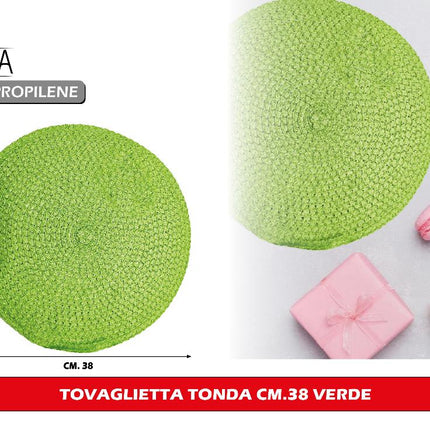Arca TOVAGLIETTA TONDA CM.38 VERDE Arca