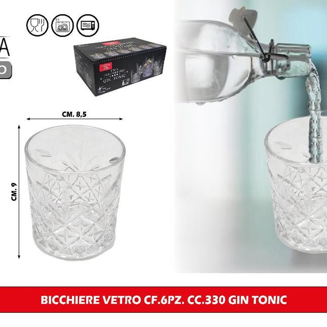Arca BICCHIERE VETRO CF.6PZ. CC.330 GIN TONIC Arca