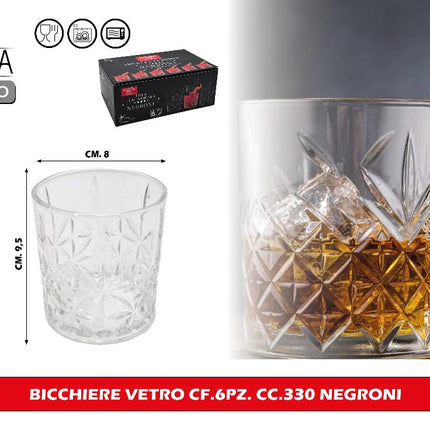 Arca BICCHIERE VETRO CF.6PZ. CC.330 NEGRONI Arca
