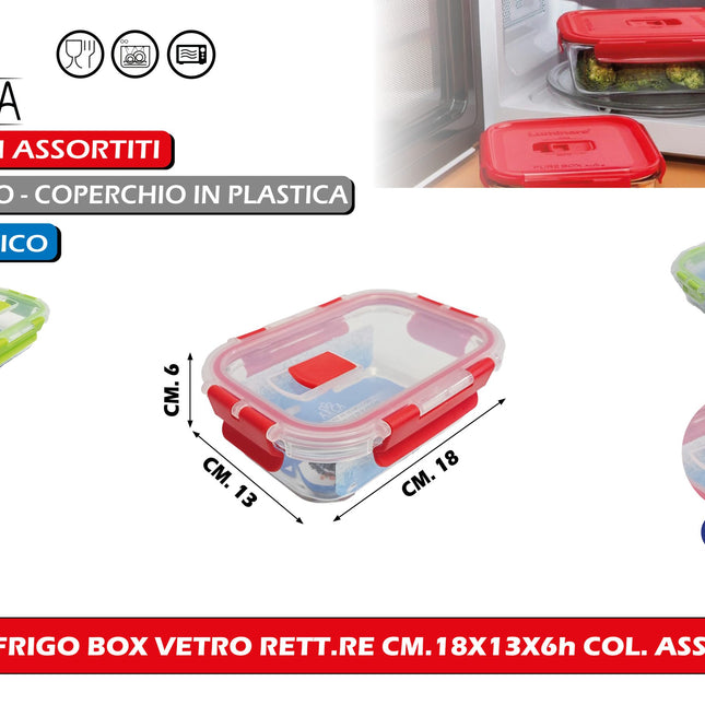 Arca Frigo Box Vetro Rett.Re Cm.18X13X6H Col. Ass. Arca
