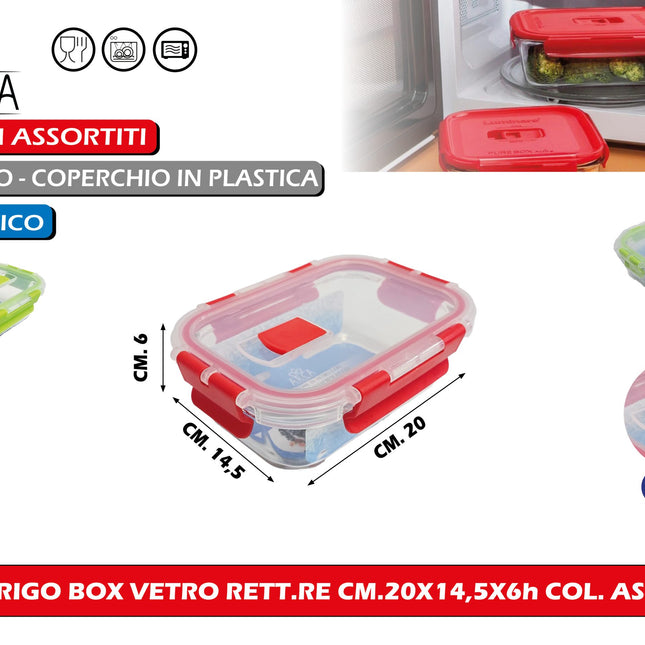 Arca Frigo Box Vetro Rett.Re Cm.20X14,5X6H Col. Ass. Arca