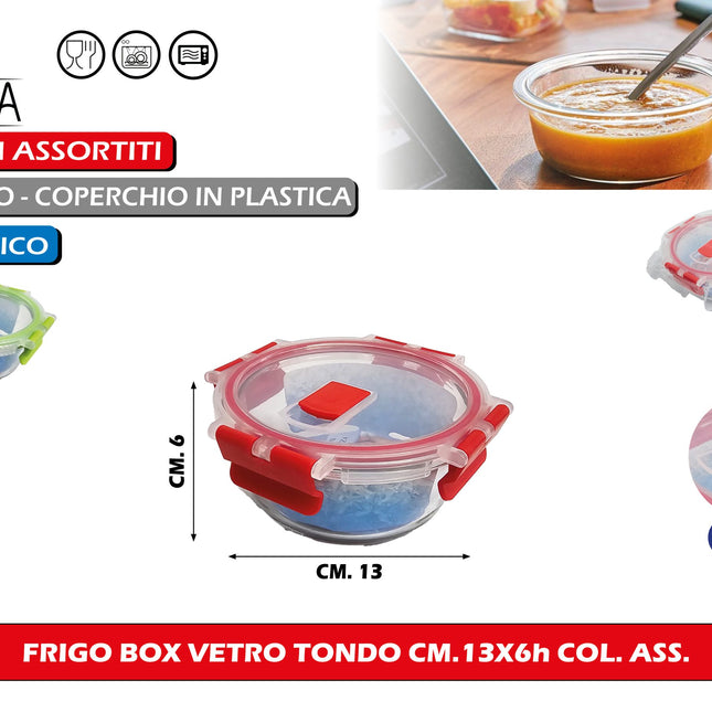 Arca Frigo Box Vetro Tondo Cm.13X6H Col. Ass. Arca