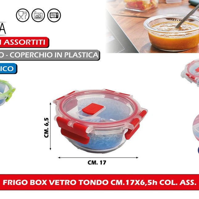 Arca Frigo Box Vetro Tondo Cm.17X6,5H Col. Ass. Arca