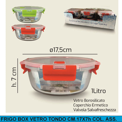 Frigo Box Vetro Tondo Cm.17X7H Col. Ass. Arca
