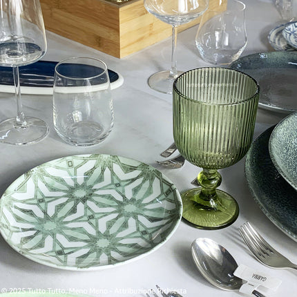 Arca Calici In Pasta Di Vetro Eternity Verde (Set 6 X 330 Ml): Eleganza E Colore Sulla Tua Tavola