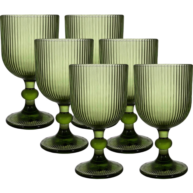 Arca Calici In Pasta Di Vetro Eternity Verde (Set 6 X 330 Ml): Eleganza E Colore Sulla Tua Tavola Arca