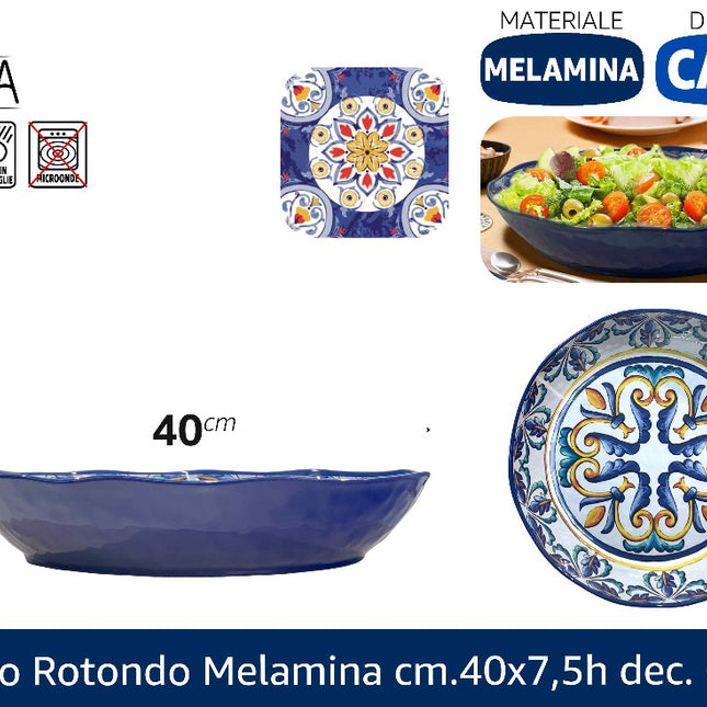 Arca PIATTO ROTONDO MELAMINA CM.40X7,5h CAPRI Arca
